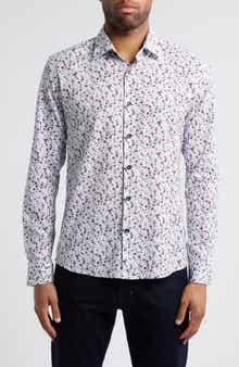 Flower Garden Print Button-Up Shirt