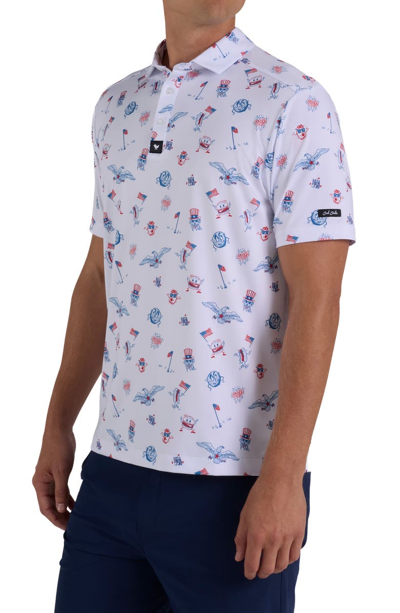 Bad Birdie Core Performance Polo, Alternate, color, Usa All Day Lets Play