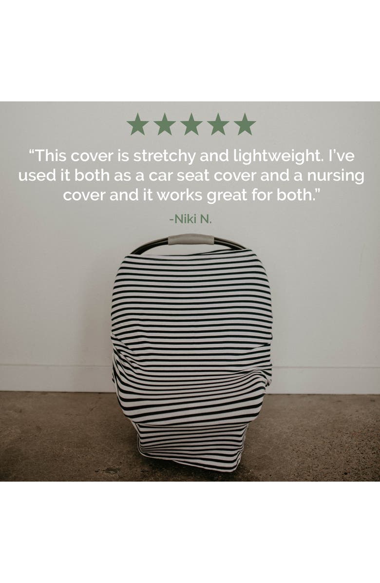 Parker Baby Co. Multi-Use Cover, Alternate, color, Gray/White Stripes