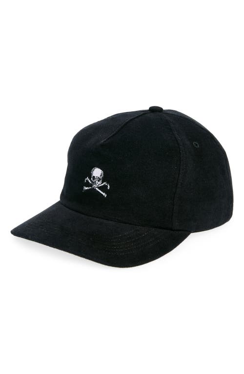 Noah Moleskin Baseball Cap in Black 