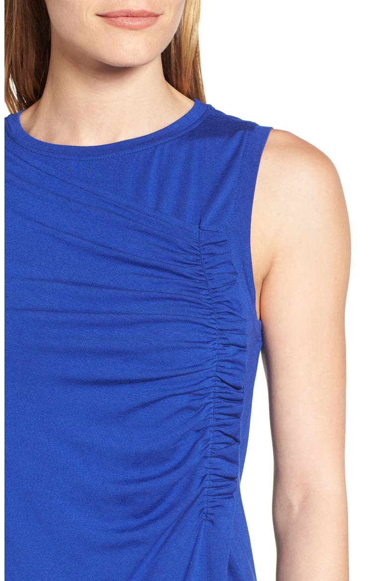 Ruched Drape Front Tank, Alternate, color, ROYAL
