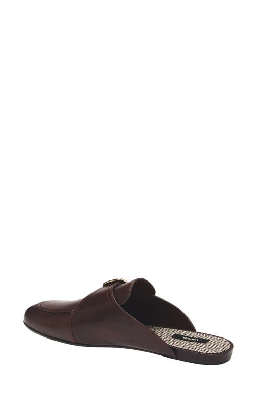Vince Minetta Leather Buckle Mules In Brown