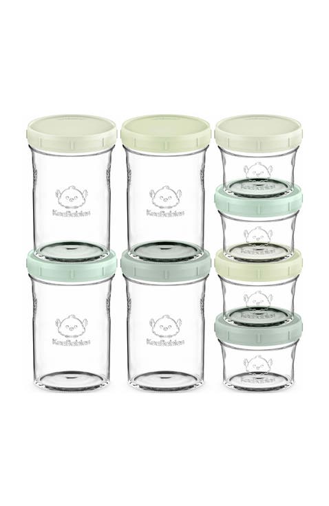 8-Pack Prep Jars Food Glass Containers