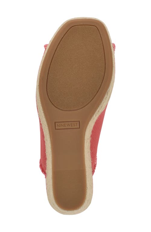 Nine West Baja Platform Wedge Sandal In Medium Pink