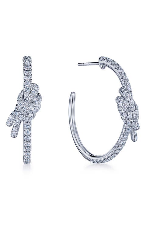 Entwine Diamond Hoop Earrings