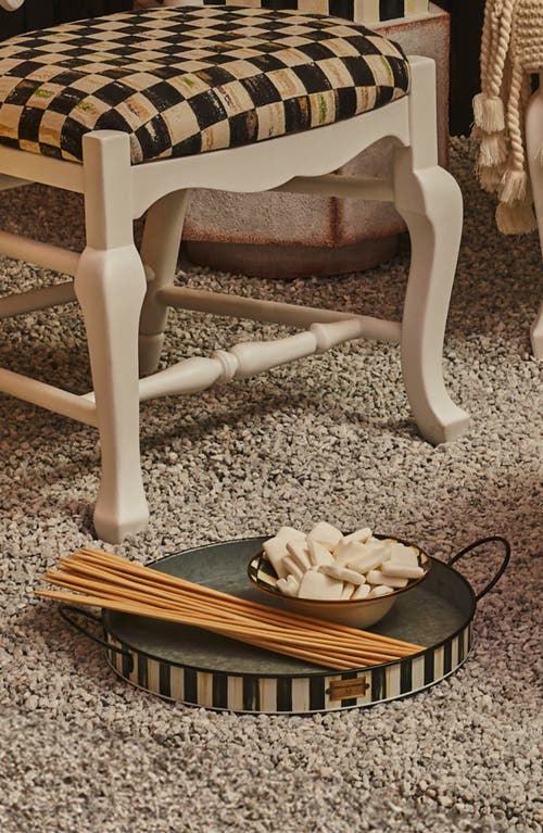 Mackenzie-childs Mackenzie Childs Spectator Set Of 2 Galvanized Steel Serving Trays In Black