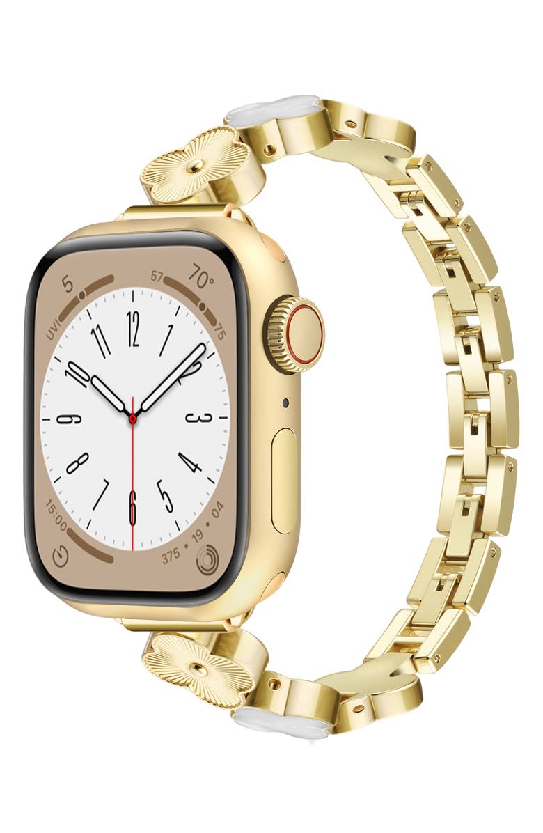 RItech Tri Clover Link Bracelet Apple Watch<sup>®</sup> Watchband, Alternate, color, Gold