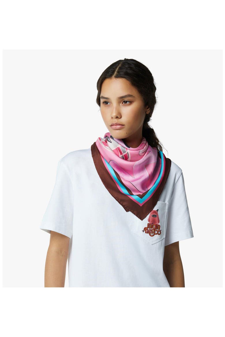 Character Disco Scarf in Organic Silk, Alternate, color, Soft Pink