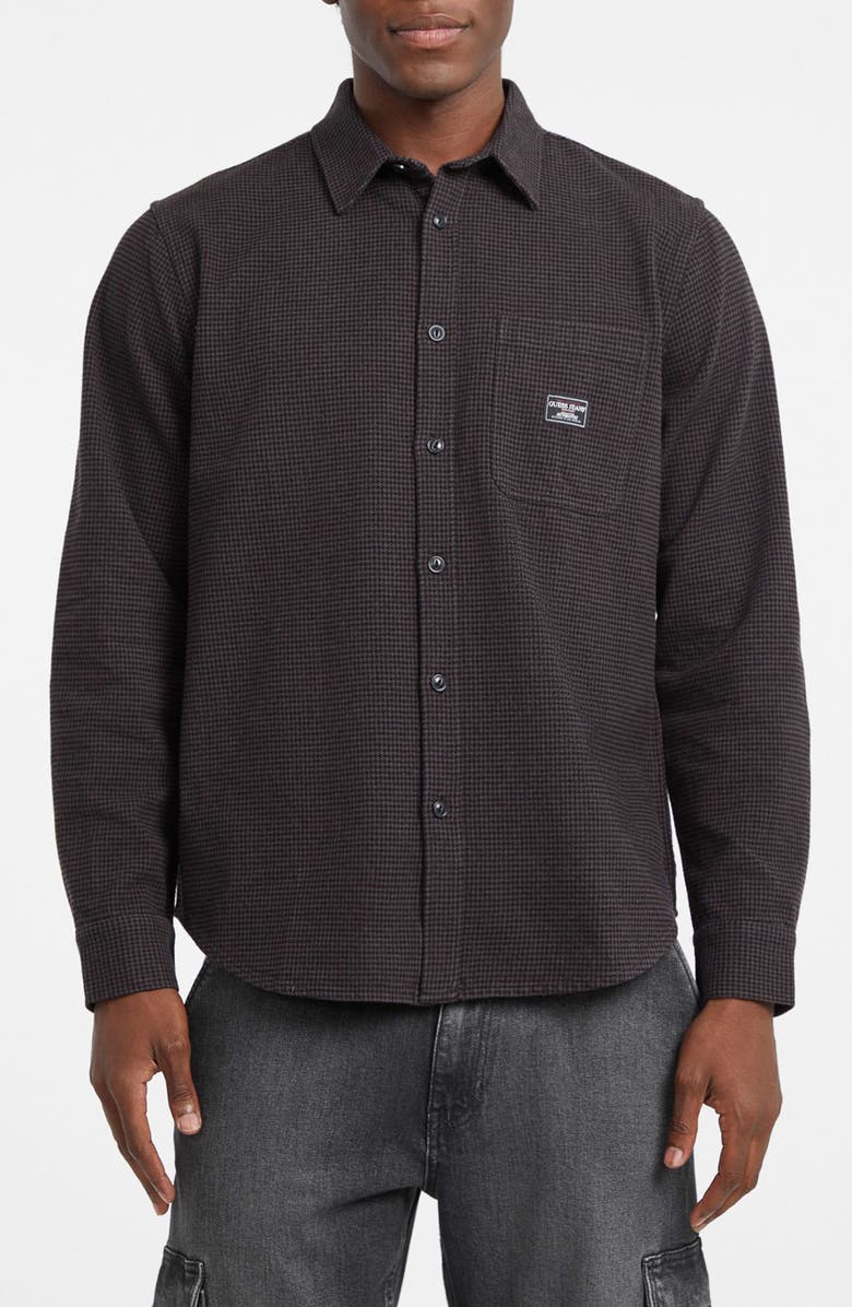 GUESS JEANS Brushed Cotton Button-Up Shirt, Main, color, 