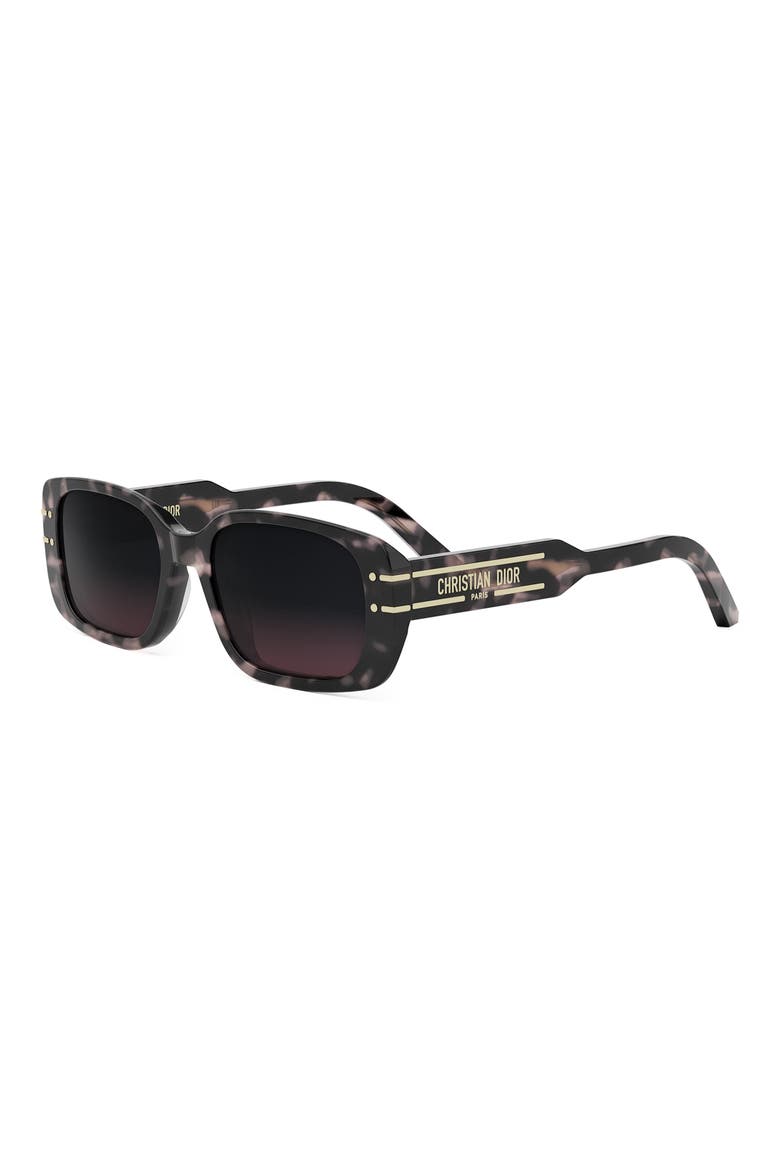 'DiorSignature S12I Rectangular Sunglasses, Alternate, color, HAVANA/ OTHER / GRADIENT BROWN
