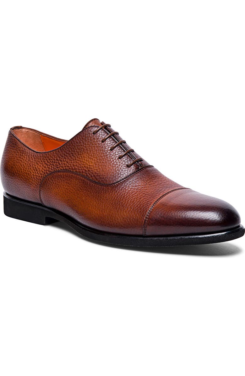 Santoni Darian Oxford Shoe, Main, color, Brown