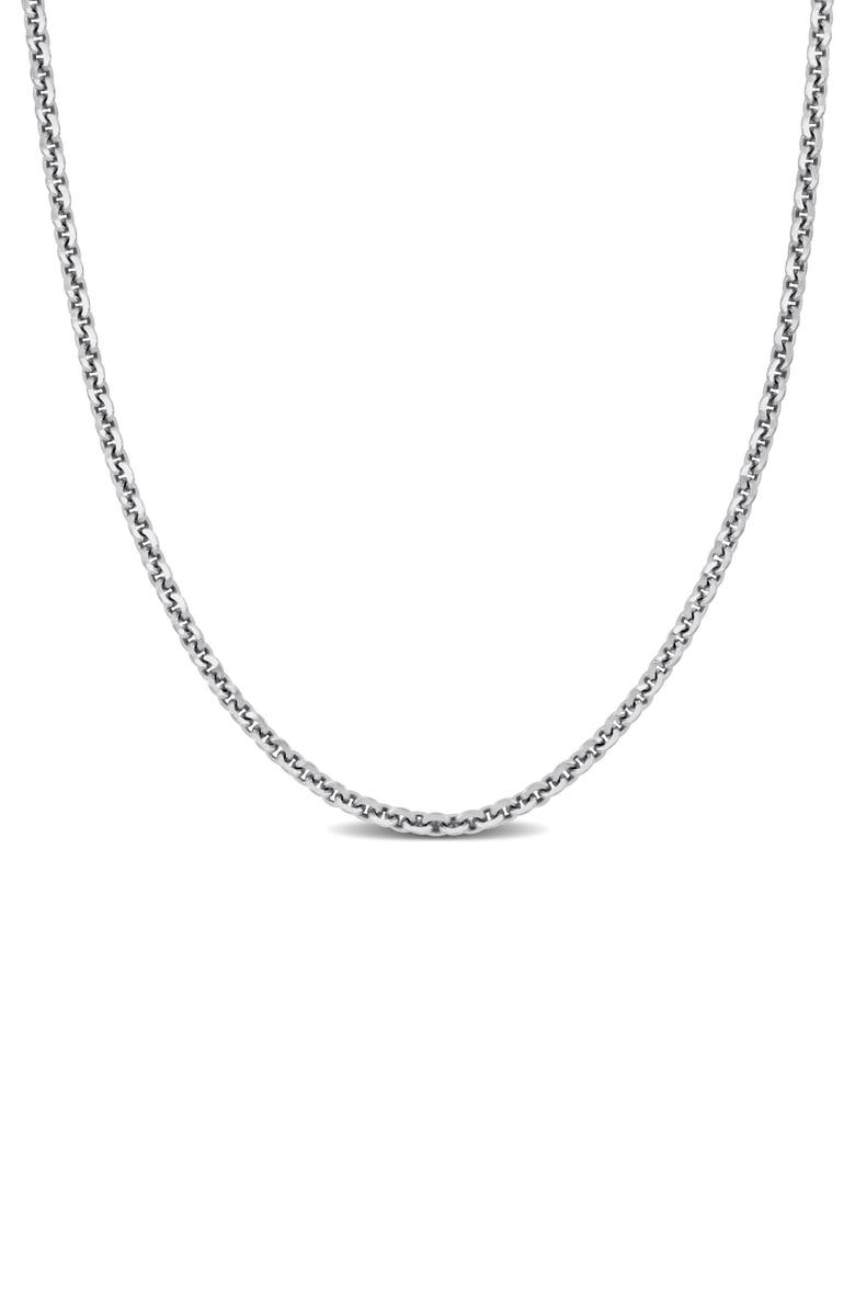 DELMAR Sterling Silver Disc Cable Chain Necklace - 1.8mm, Main, color, Silver