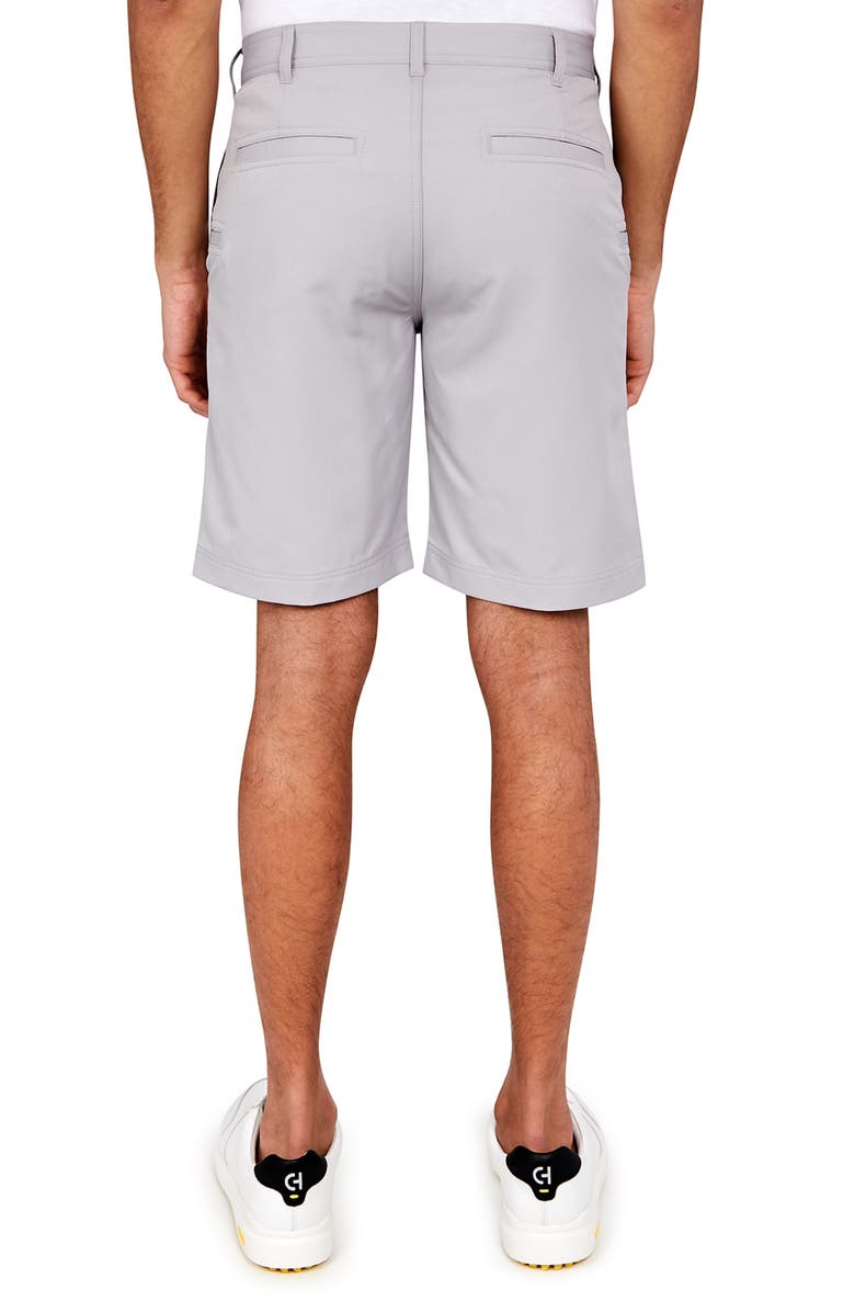 CONSTRUCT Regular Fit Solid Recycled Performance Flat Front Golf Shorts, Alternate, color, Stone