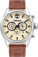 Timberland Ashmont Leather Strap Multifunction Watch, 46mm