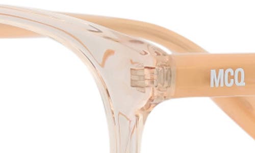 Alexander Mcqueen Mcqueen 52mm Round Optical Glasses In Sand Pink Transparent