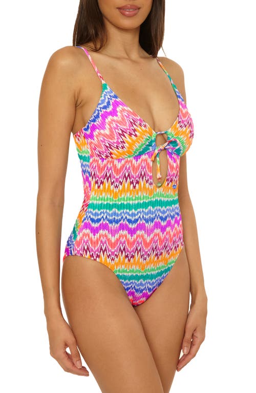 Becca Rio Metallic One-piece Swimsuit In Multi