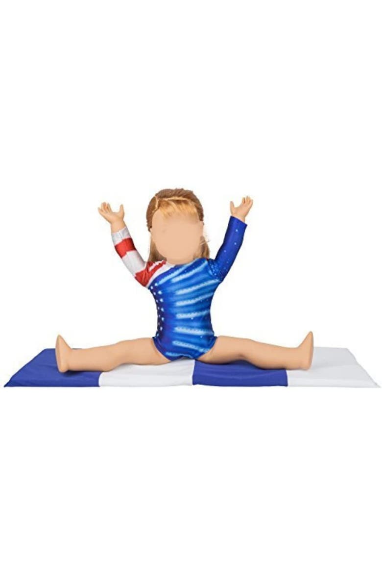 Olympics Gymnastics Competition Outfir for 18" Dolls, Main, color, Blue