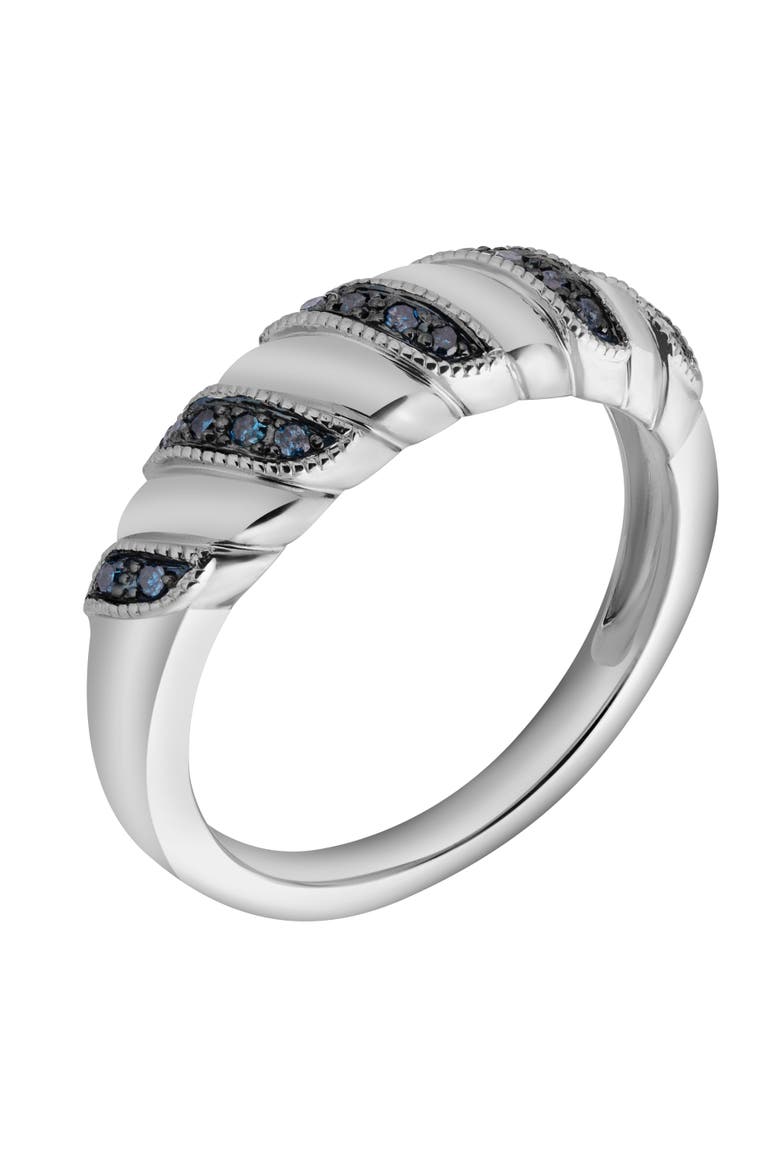 Delphine Sterling Silver 0.10 Ct Diamond Croissant Ring, Alternate, color, 925 Sterling Silver
