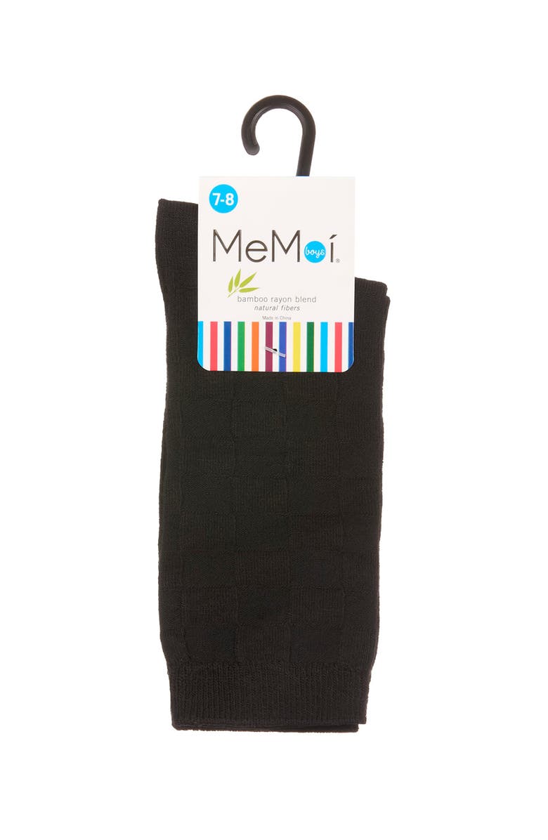 MeMoi Checkerboard Crew Socks, Alternate, color, Black