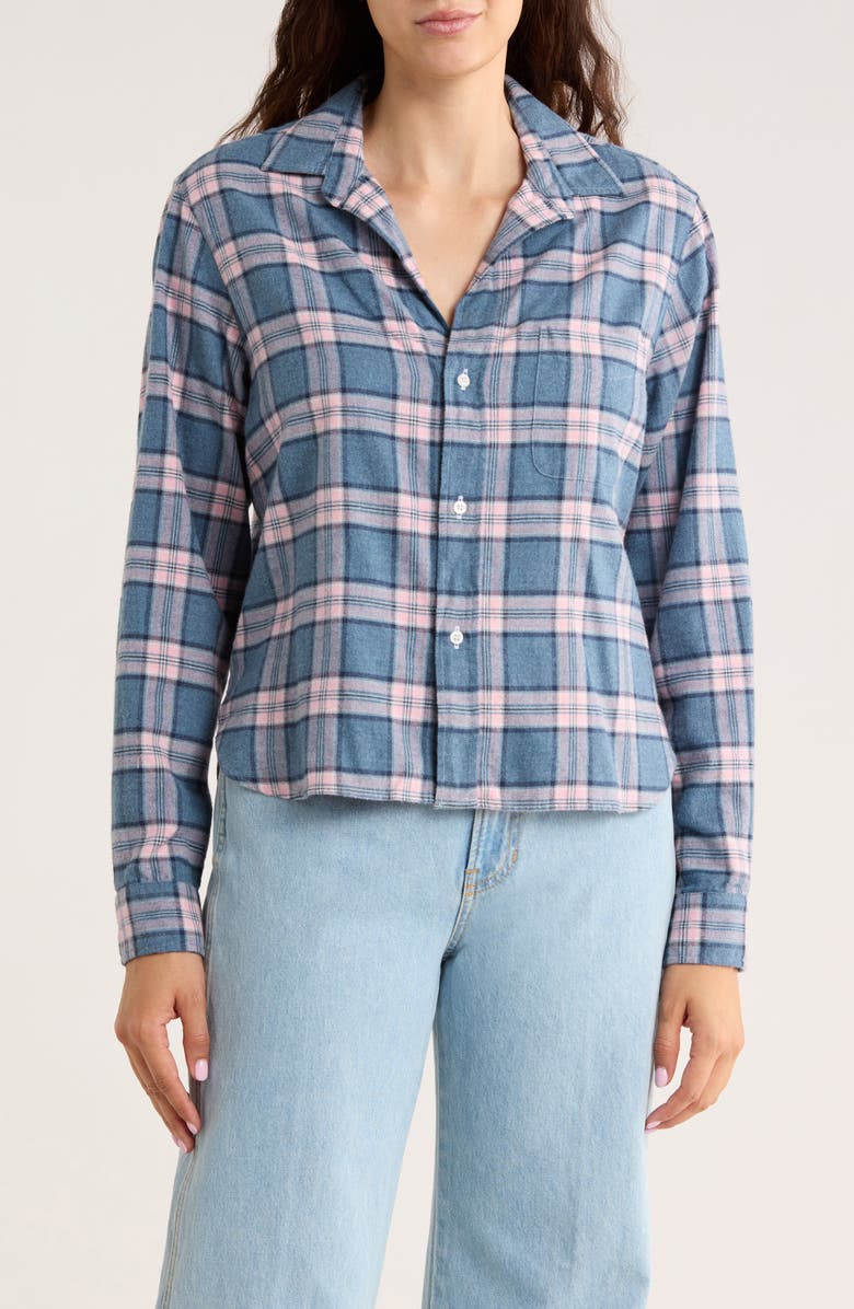 Frank & Eileen Silvio Untuckable Cotton Button-Up Shirt, Main, color, Blue Pink Plaid