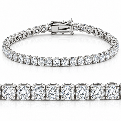 8.00Ct Diamond Tennis Bracelet 14k Gold Lab Grown 7"