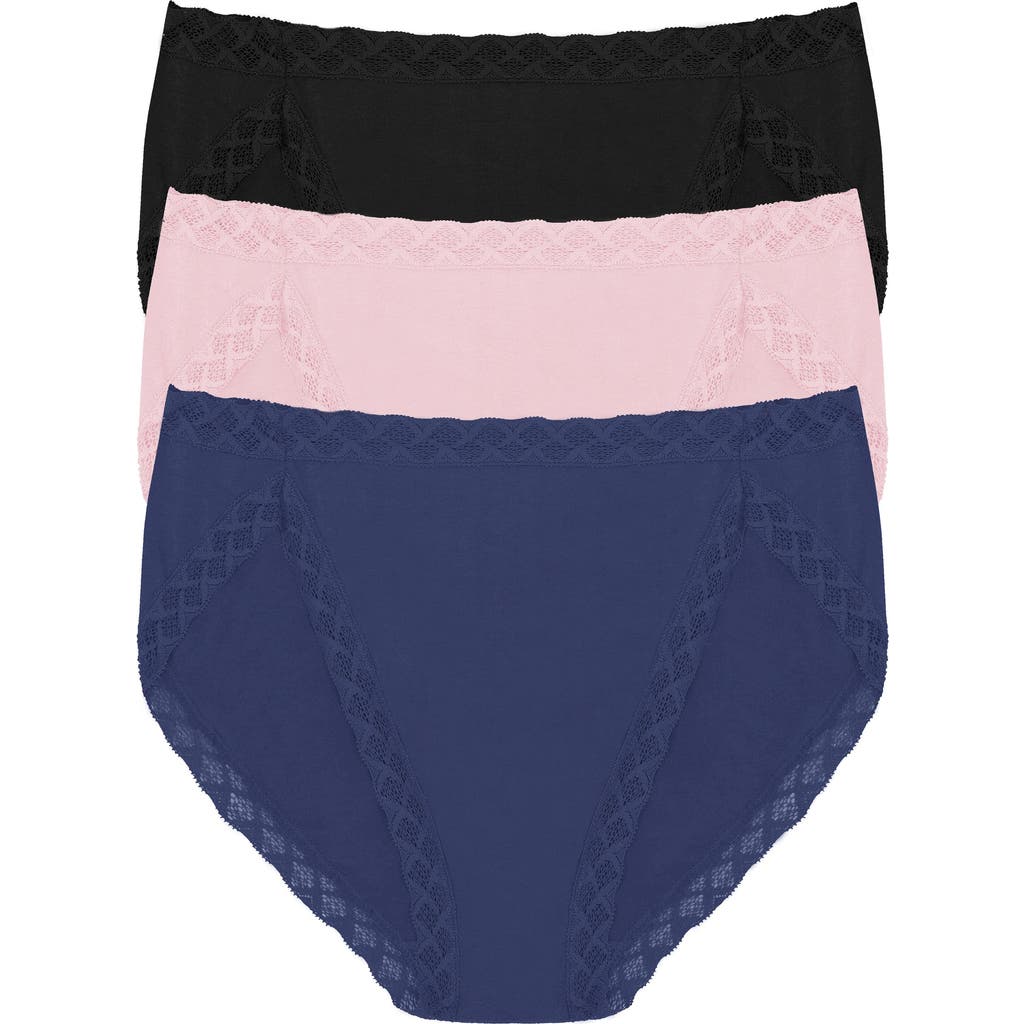 Natori Bliss Cotton French Cut Brief 3-pack In Multi