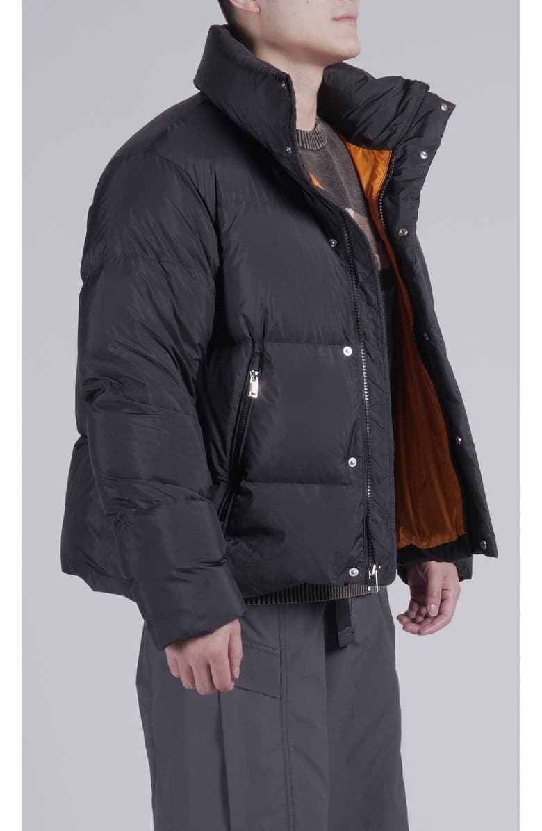 AlphaStyle Leverett Cropped Down puffer, Alternate, color, Black
