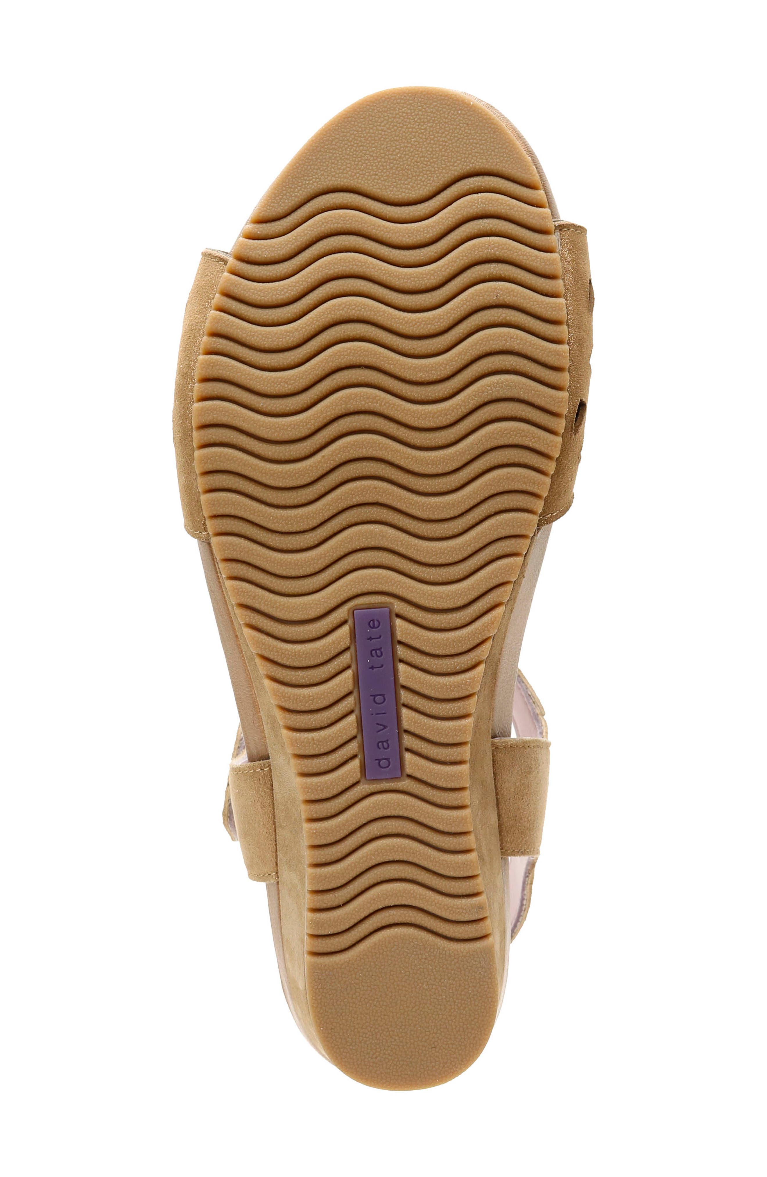 Oslo Wedge T-Strap Sandal, Alternate, color, BRONZE