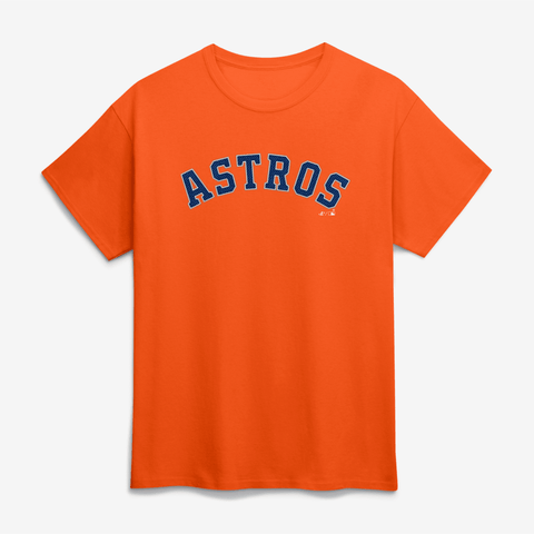 Men's Logo Athletic Orange Houston Astros Wordmark T-Shirt