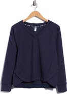 DKNY Tulip Hem V-Neck Pullover
