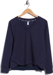 DKNY Tulip Hem V-Neck Pullover