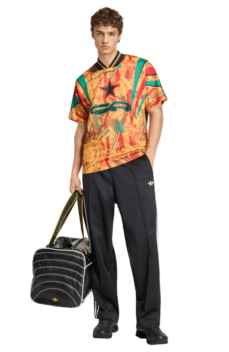 adidas Ghana Graphic Jersey, Alternate, color, Green/ Yellow/ Better Scarlet