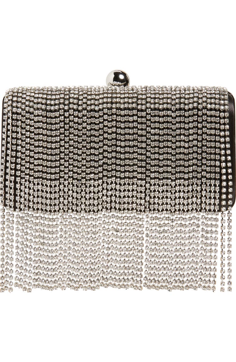 Nordstrom Crystal Fringe Box Clutch, Main, color,