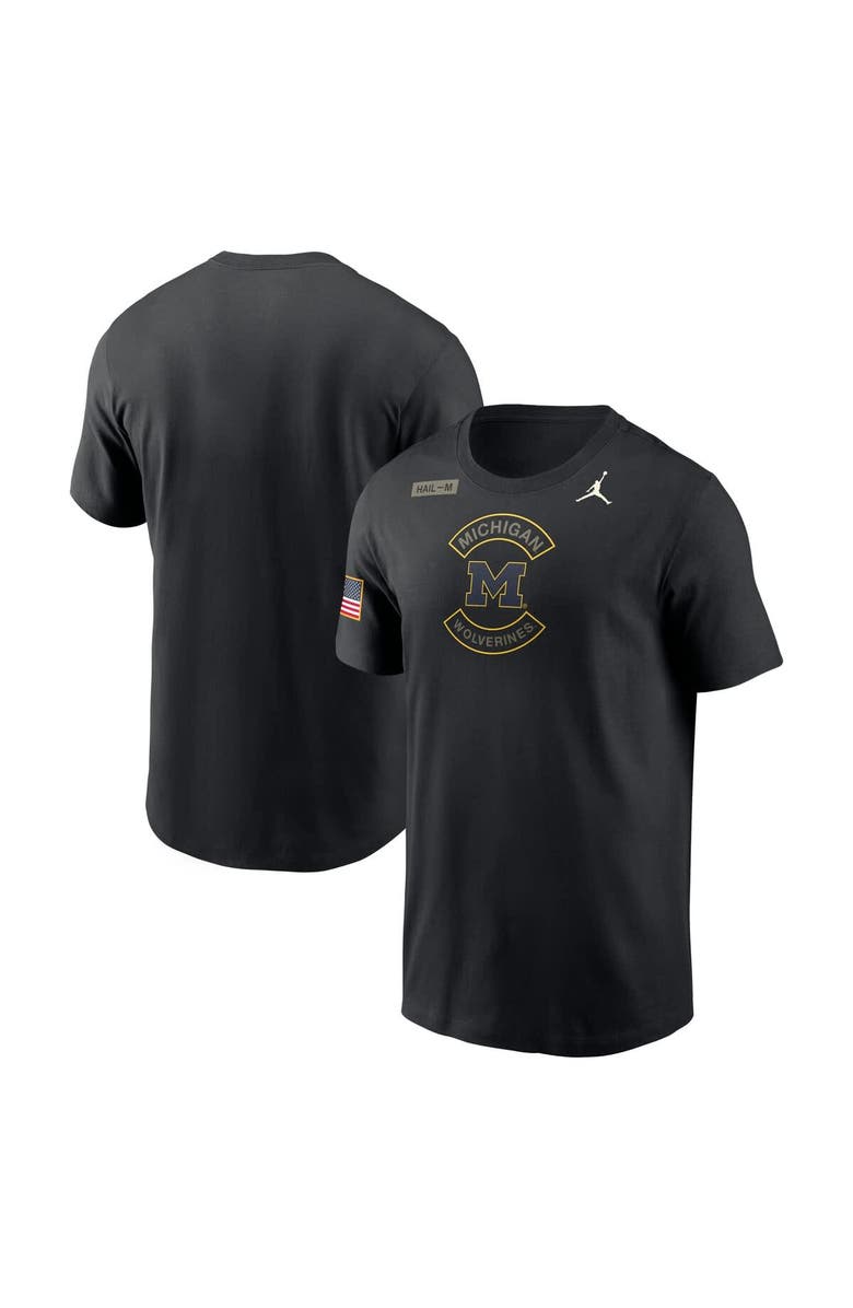 Nike Men's Nike Black Michigan Wolverines 2025 Military Appreciation Performance T-Shirt, Main, color, Black