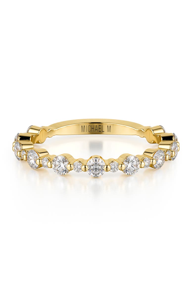 Michael M Classic Diamond Cluster Band Ring, Alternate, color, Yellow Gold