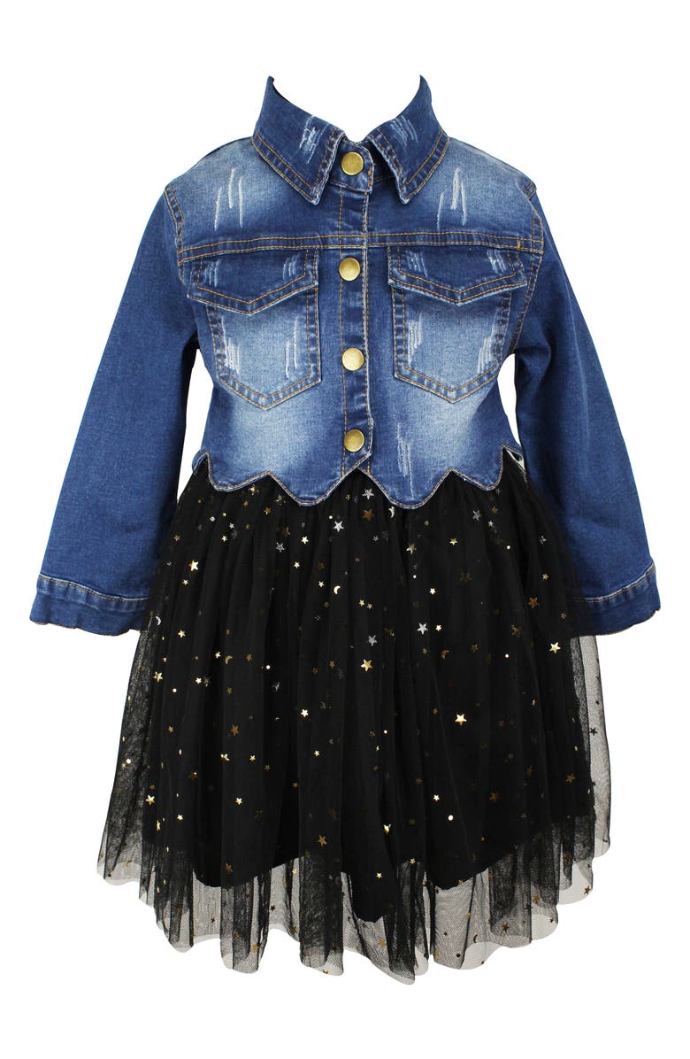 girl denim dress with tutu Amazon.com: HappyERA Baby Girls Denim Dress Sleeveless Tops Stitching Irregular Hem Tulle Tutu Skirt One Piece Outfit with Belt