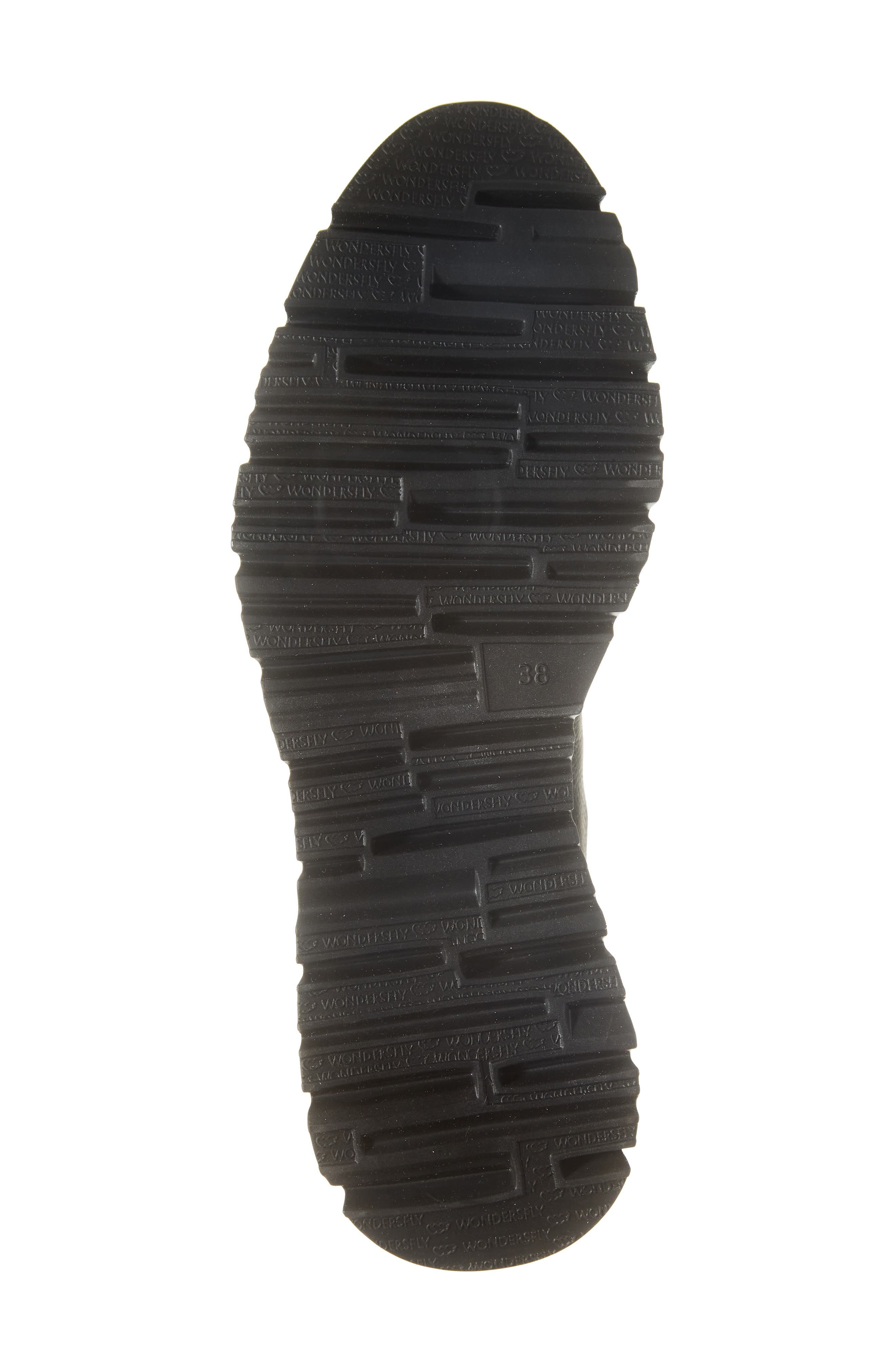 Wonders Platform Chelsea Boot, Alternate, color, Black Tumbled Leather