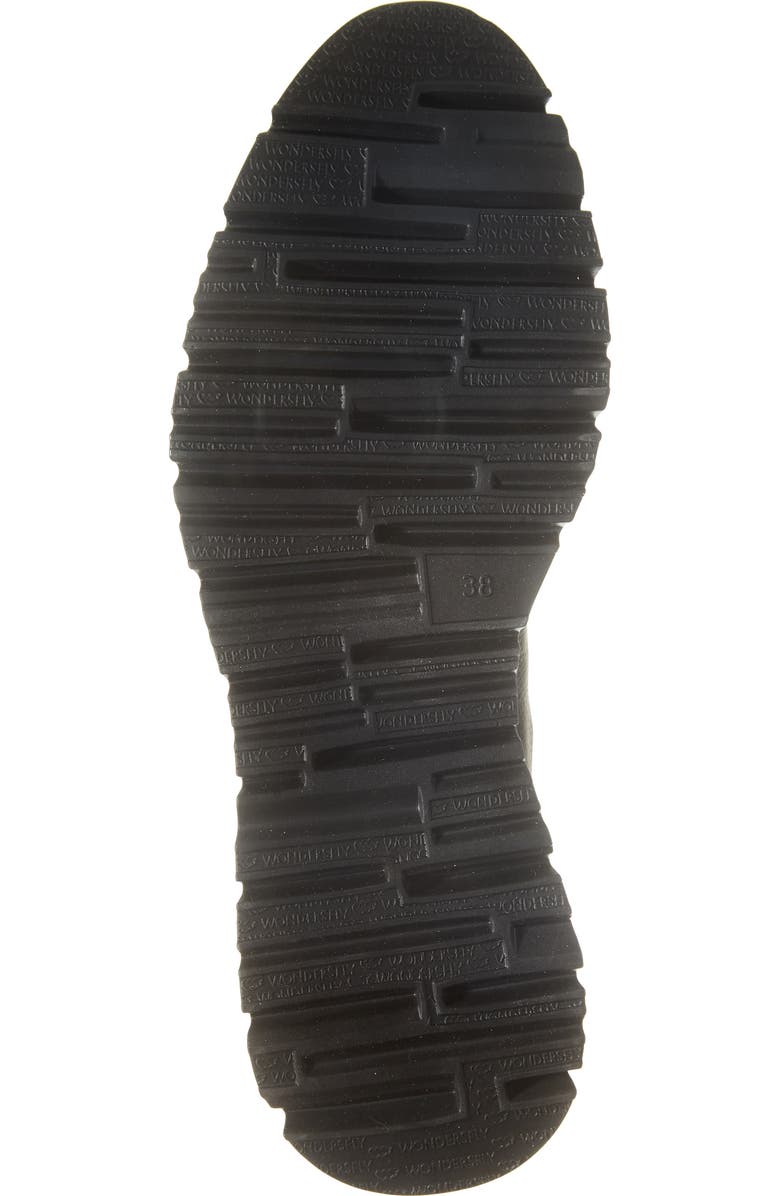 Wonders Platform Chelsea Boot, Alternate, color, Black Tumbled Leather