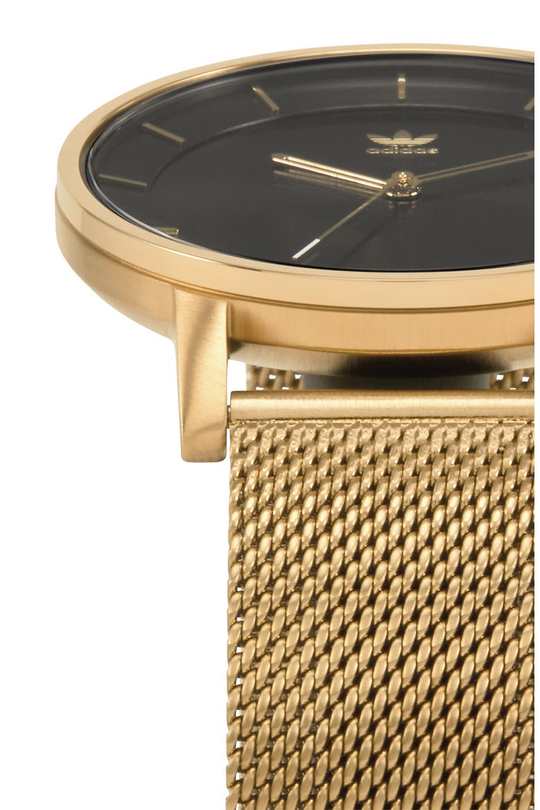 District Milanese Bracelet Watch, 40mm, Alternate, color, GOLD/ BLACK