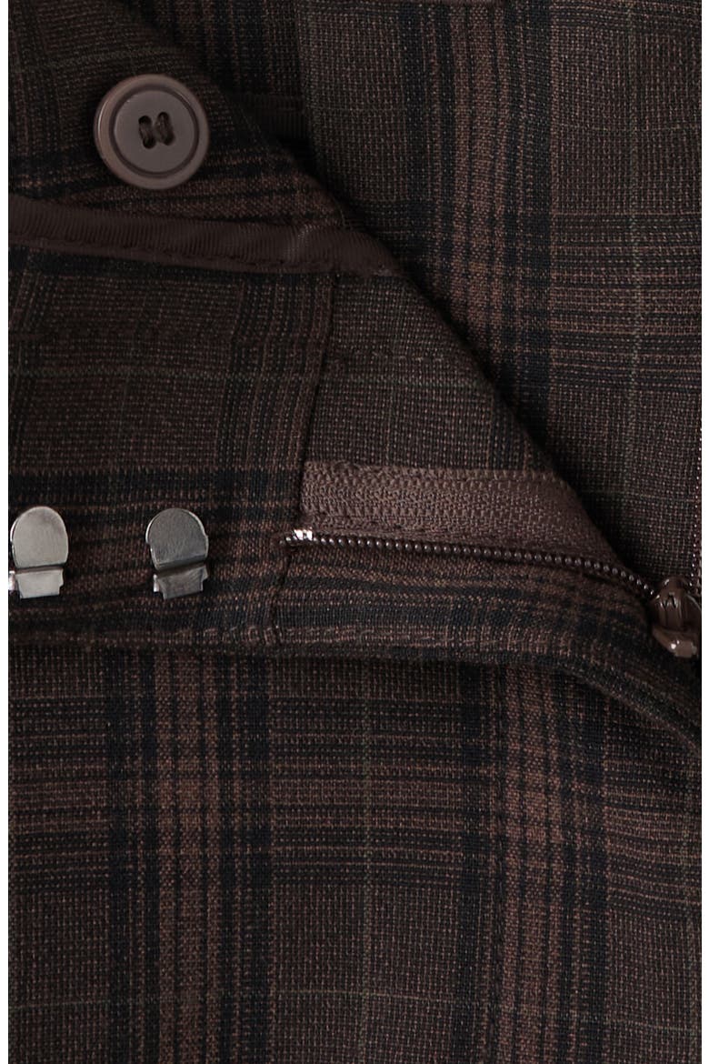 Plaid High Waist Balloon Pants, Alternate, color, BROWN