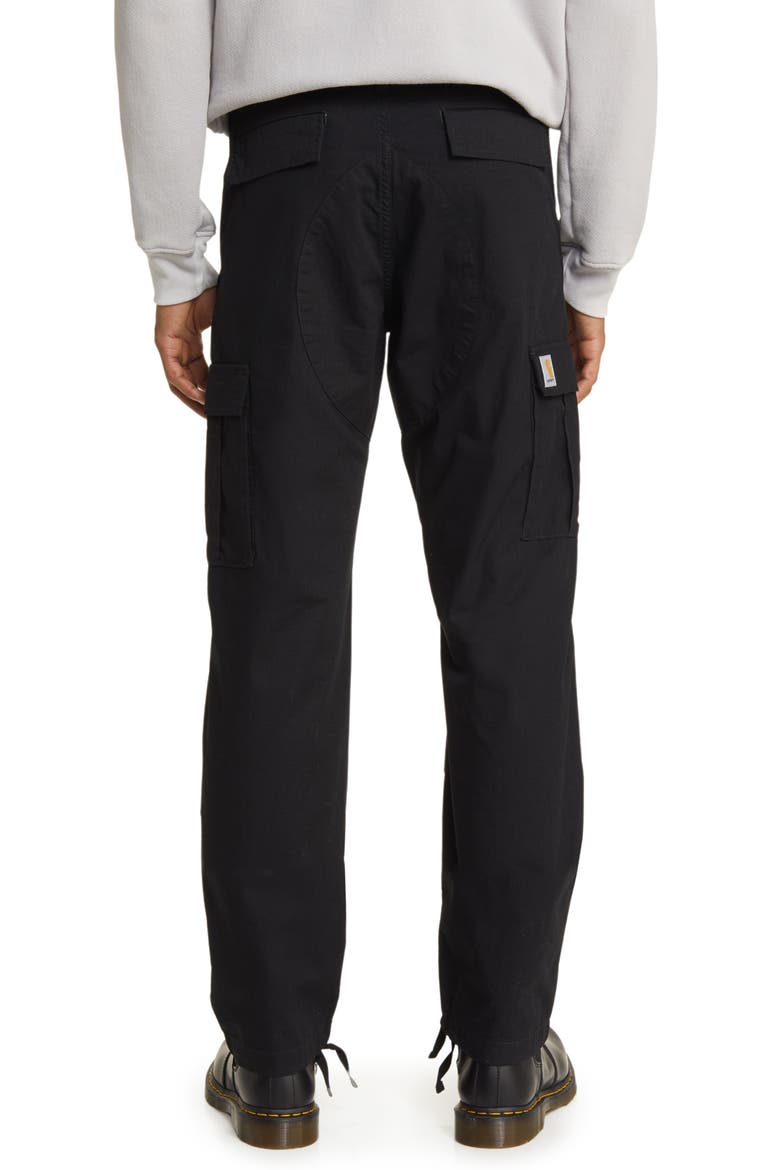 Aviation Ripstop Cotton Cargo Pants, Alternate, color, BLACK