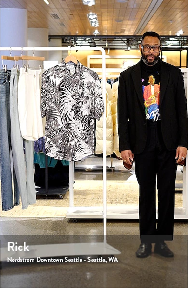 Veracruz Cay Santiago Palms Short Sleeve Button-Up Shirt, sales video thumbnail