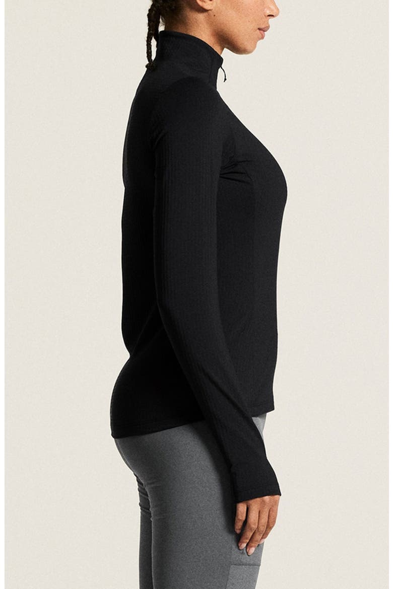 Gain Thermal Half Zip Midlayer Top, Alternate, color, BLACK