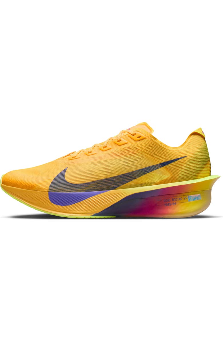 Nike Vaporfly 4 Racing Shoe, Alternate, color, Citron Pulse/ Orange/ Indigo