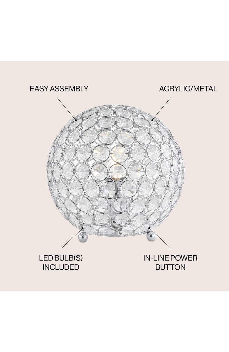 JONATHAN Y Gemma Acrylic/Metal LED Table Lamp, Alternate, color, Clear/Chrome