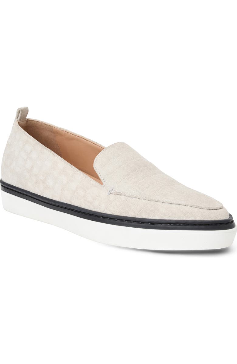 Bruno Magli Clara Loafer, Main, color, Stone Suede/ Croc