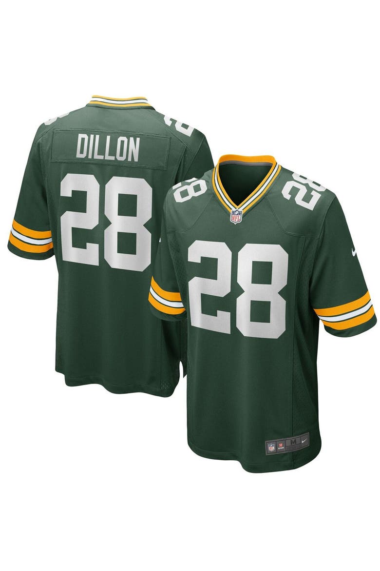 Men's Nike AJ Dillon Green Green Bay Packers Team Game Jersey, Main, color, Green