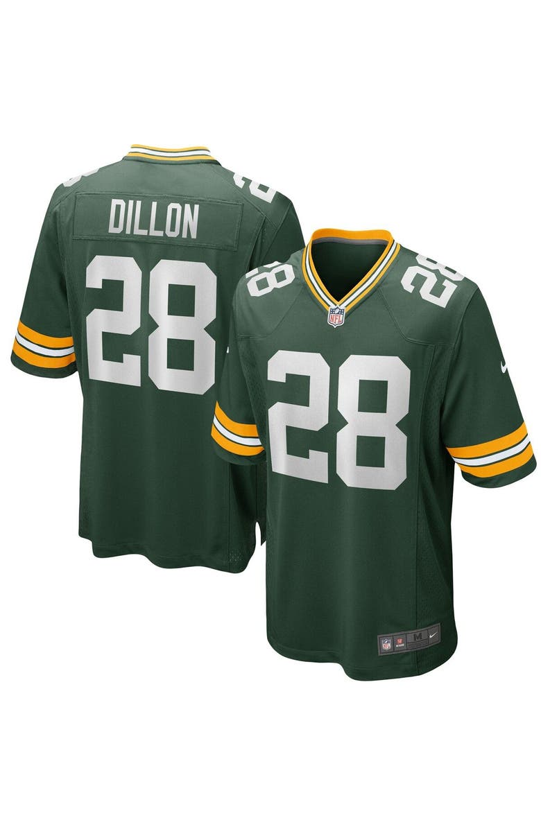 Nike Men's Nike AJ Dillon Green Green Bay Packers Team Game Jersey, Main, color,