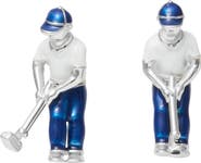 Jan Leslie Putting Golfer Sterling Cufflinks