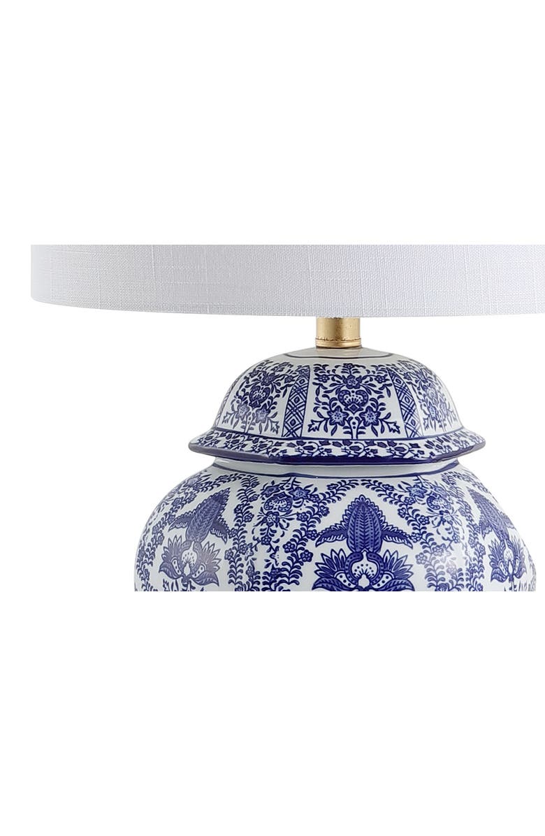 JONATHAN Y Gretchen Ginger Jar Ceramic/Metal LED Table Lamp, Alternate, color, Blue/White